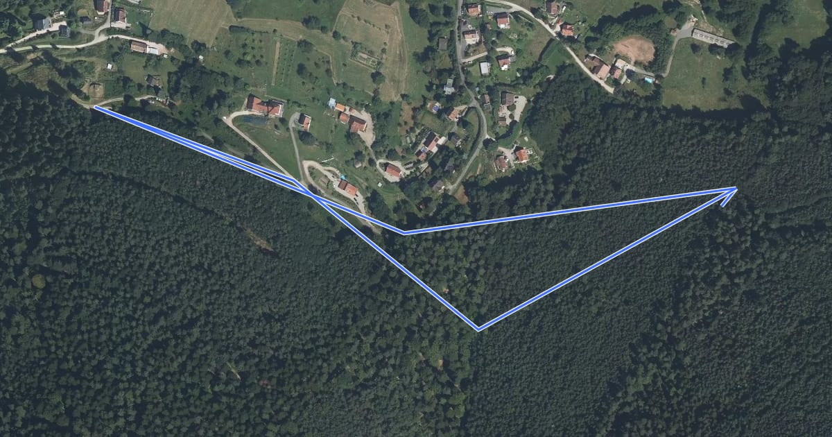 Маршрут Sentier de découverte на спутниковом снимке