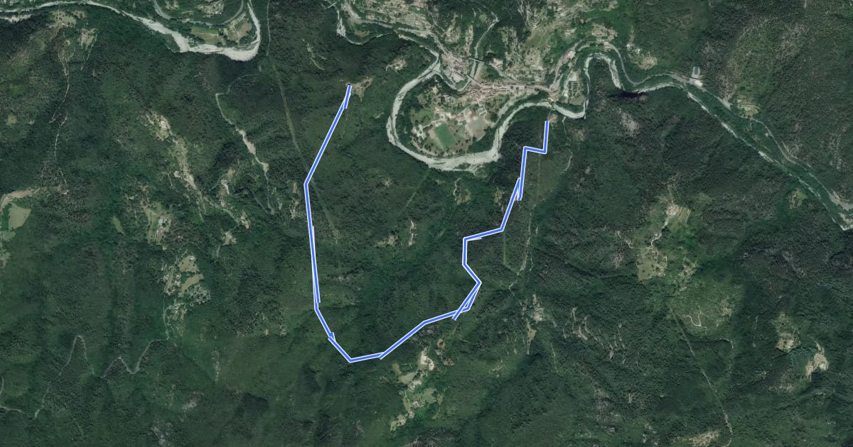 Маршрут Sentier de découverte de Tignac на спутниковом снимке