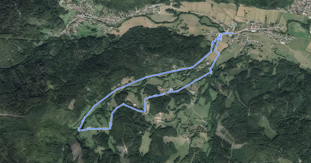 Маршрут Sentier de découverte du Graber на спутниковом снимке