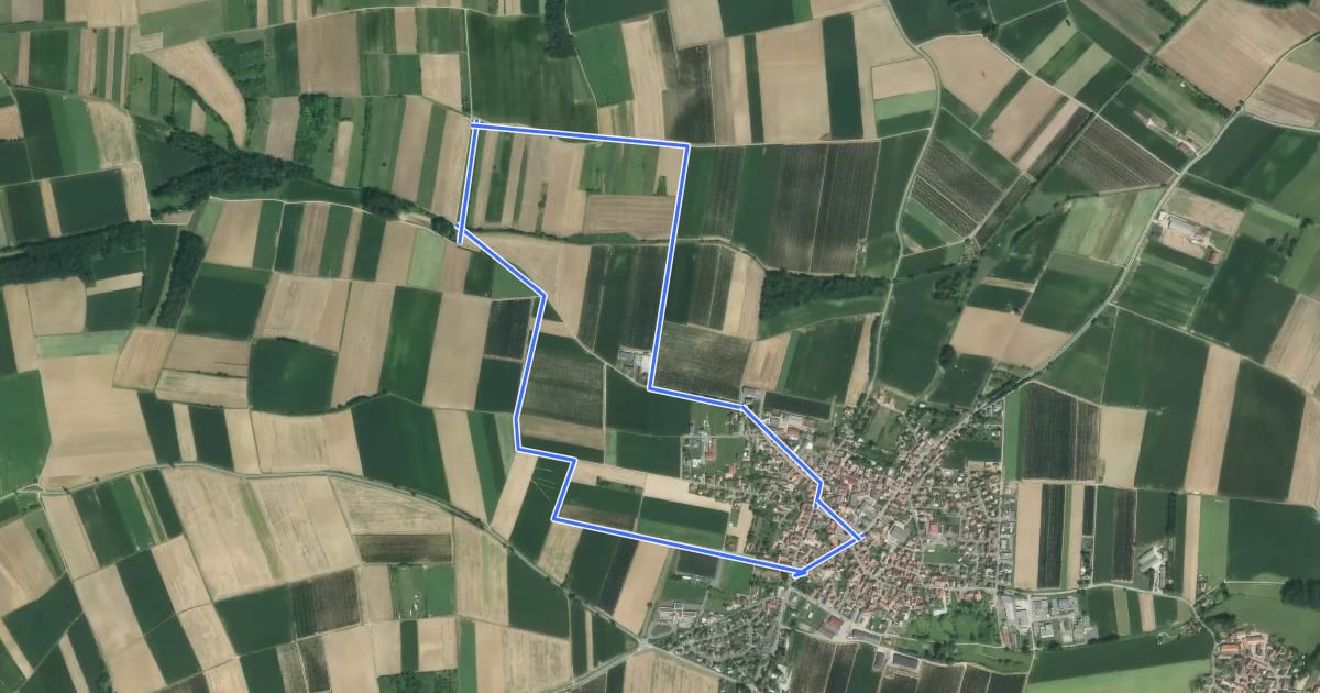 Маршрут Sentier de découverte du houblon на спутниковом снимке