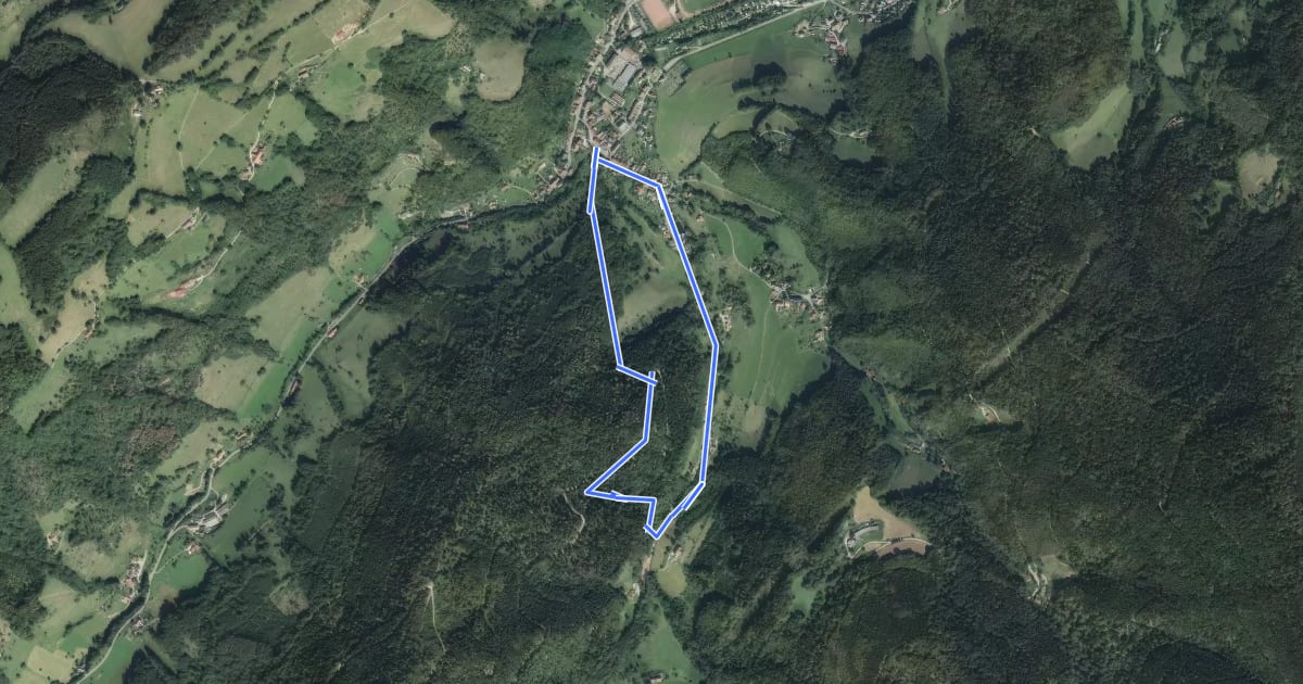 Маршрут Sentier de découverte et d'interprétation - Moyen на спутниковом снимке