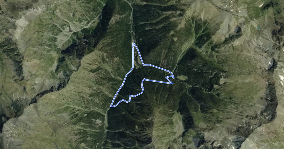Маршрут Sentier de Gerbelongue на спутниковом снимке