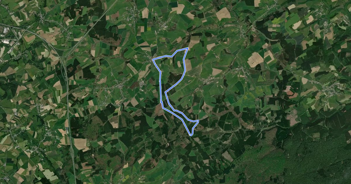 Маршрут Sentier de Jalifè et du Pré Sauvage на спутниковом снимке