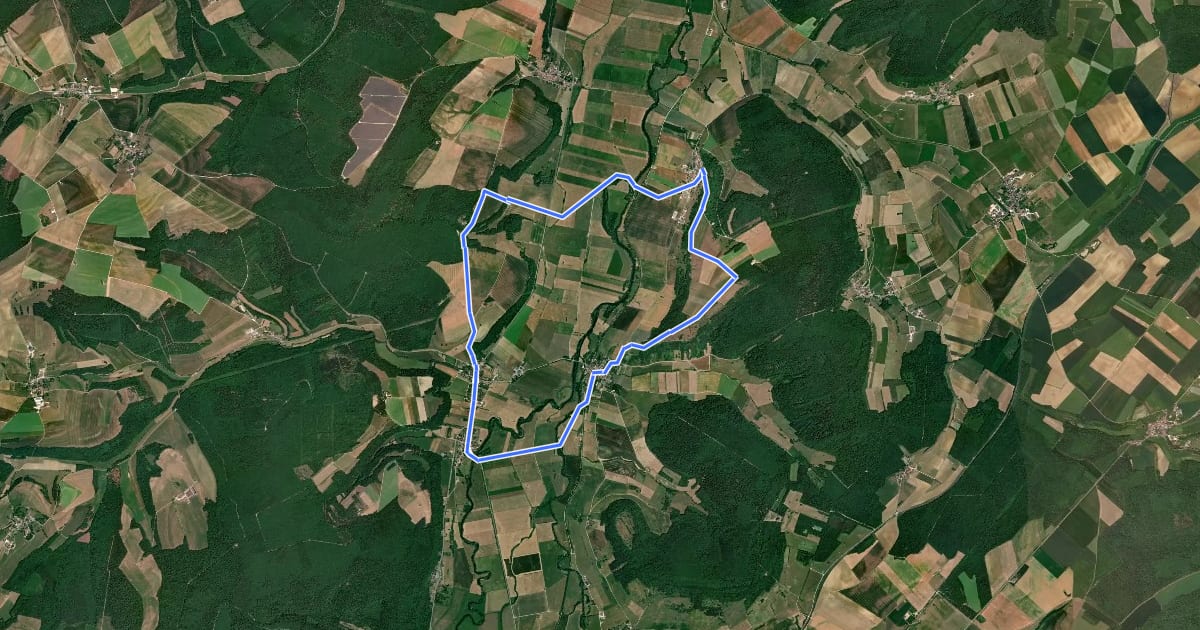 Маршрут Sentier de Jeanne на спутниковом снимке