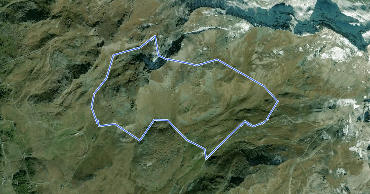 Маршрут Sentier de l'Abbé Gorret на спутниковом снимке