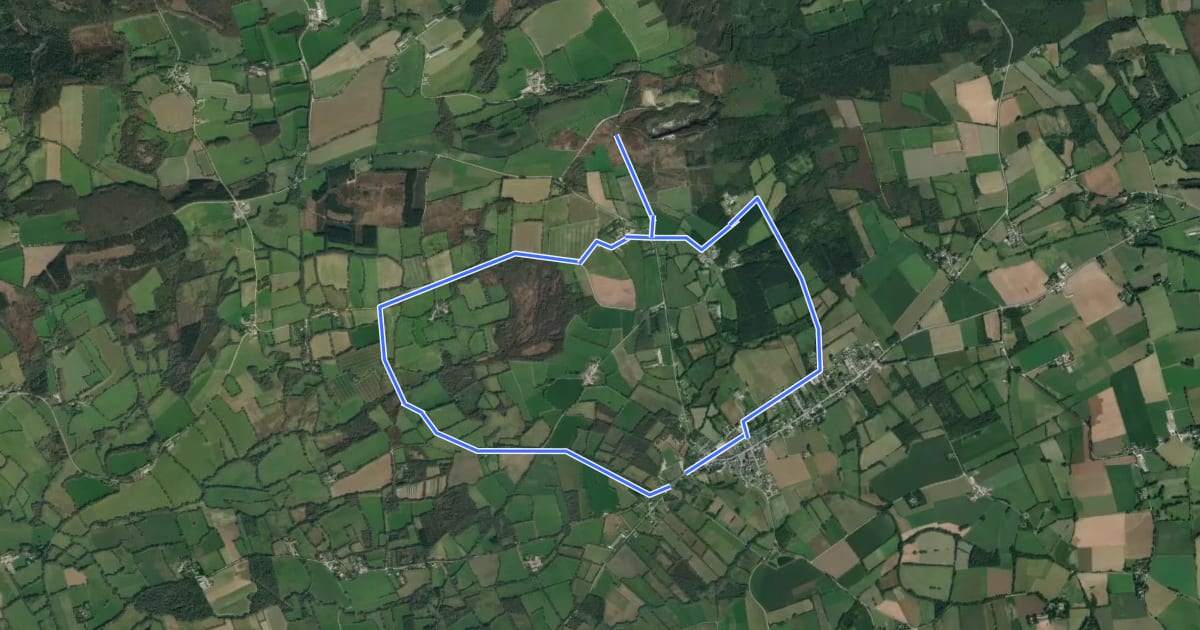 Маршрут sentier de l'allée couverte на спутниковом снимке