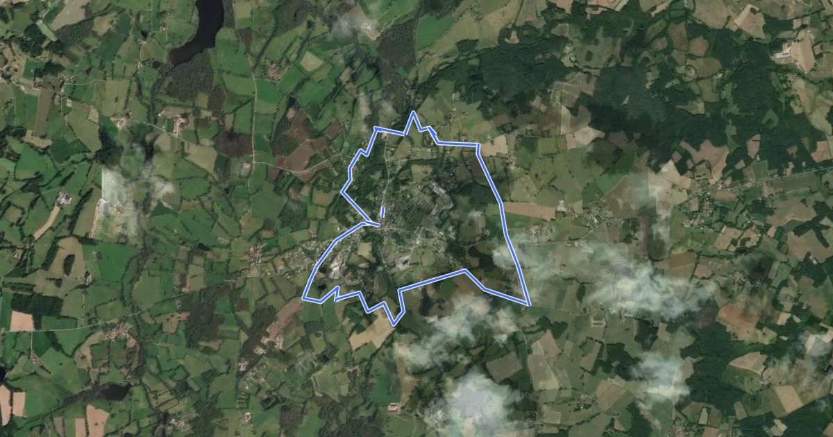 Маршрут Sentier de l'Aubépine на спутниковом снимке
