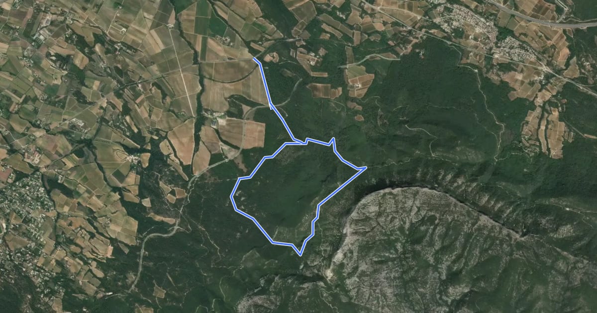 Маршрут Sentier de l'Aubanède на спутниковом снимке