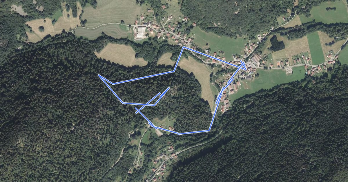 Маршрут Sentier de l'Ecureuil на спутниковом снимке