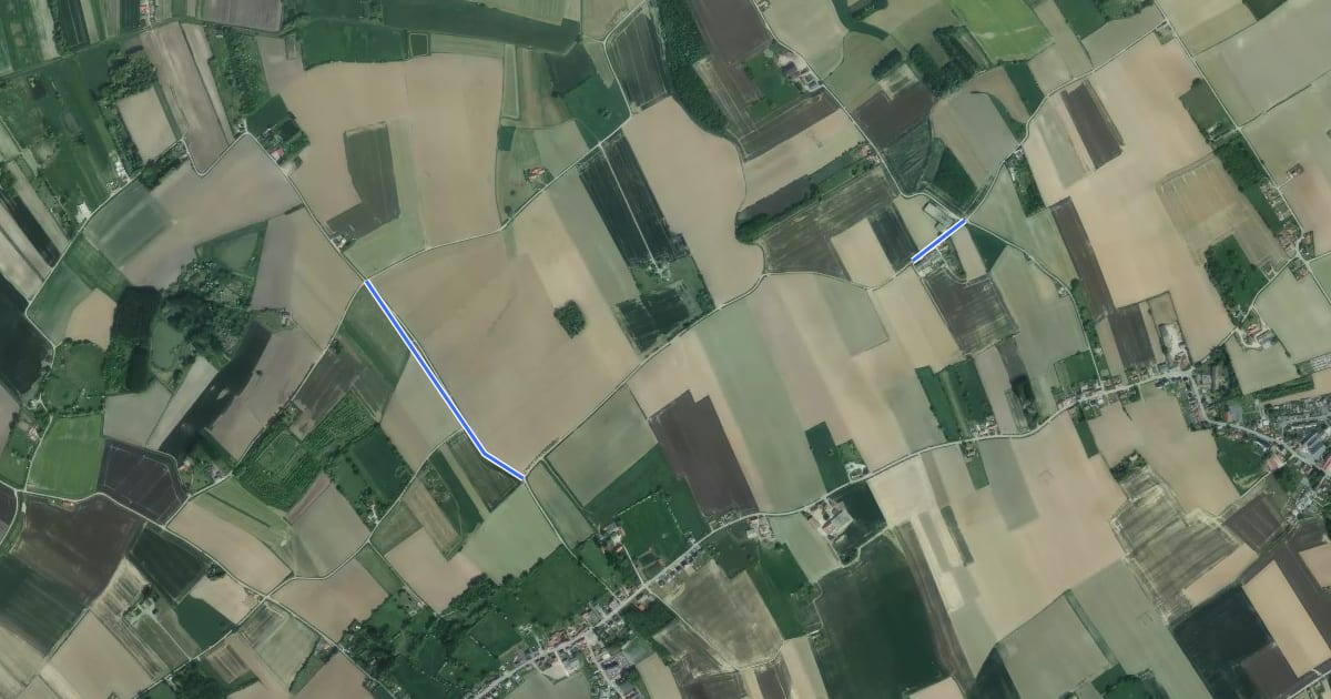 Маршрут Sentier de l'Eekhout Veld на спутниковом снимке