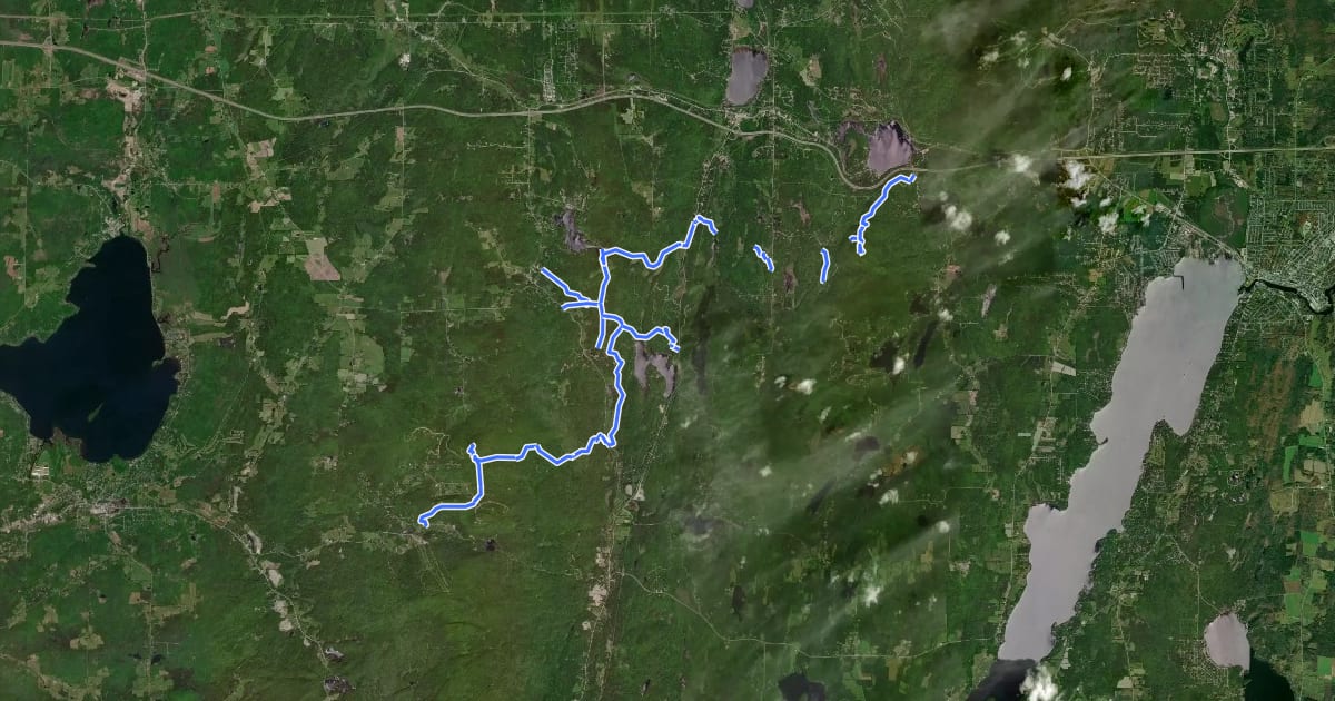 Маршрут Sentier de l'Estrie, Zone Bolton на спутниковом снимке
