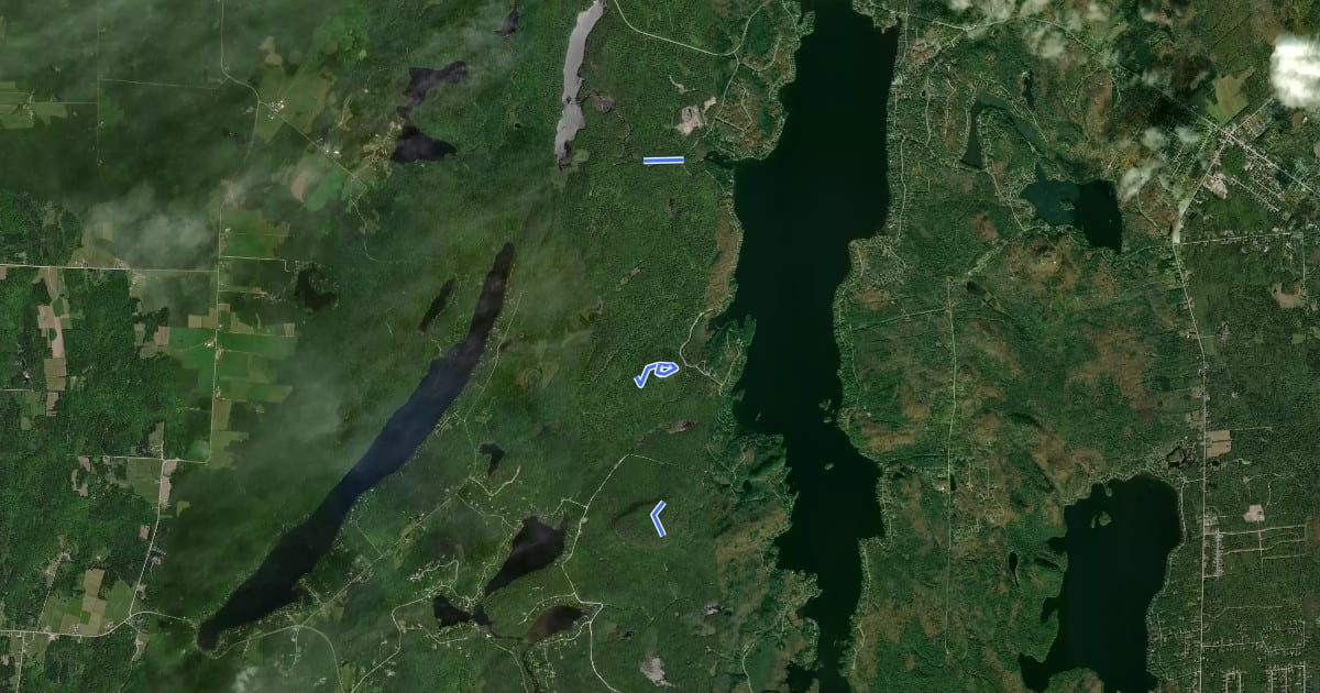 Маршрут Sentier de l'Estrie Zone Brompton, accès на спутниковом снимке