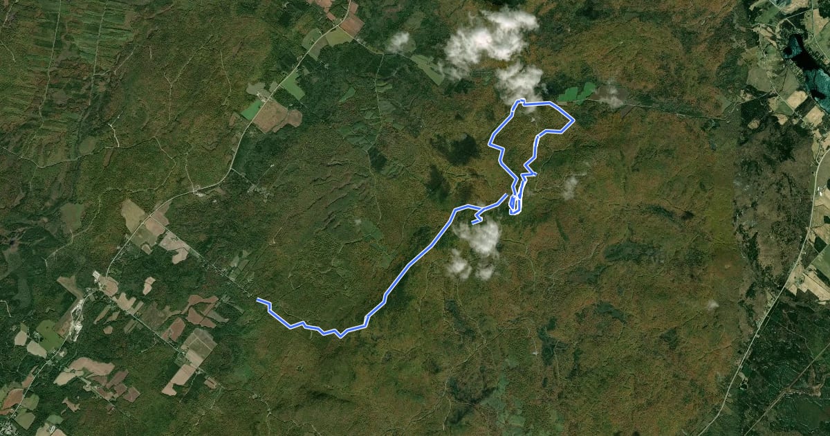 Маршрут Sentier de l'Estrie, Zone Chapman на спутниковом снимке