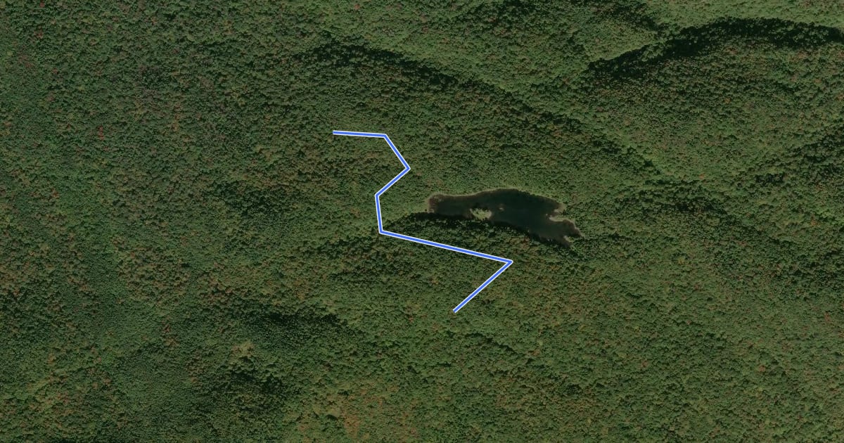 Маршрут Sentier de l'Estrie, Zone Écho на спутниковом снимке
