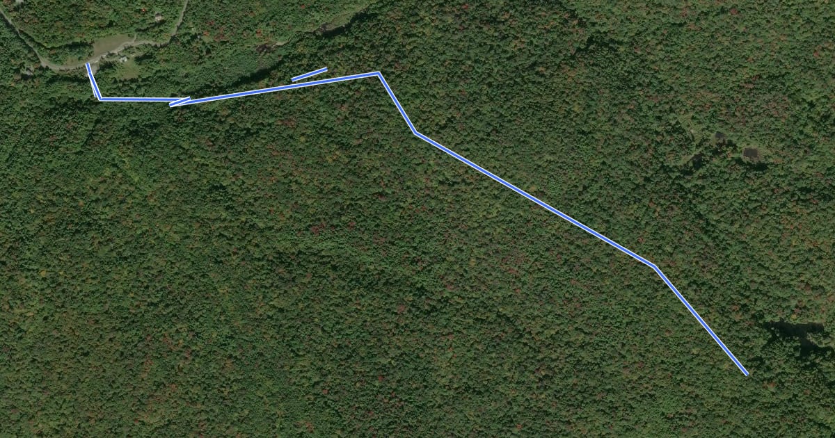 Маршрут Sentier de l'Estrie, Zone Écho, Accès chemi de la Falaise на спутниковом снимке