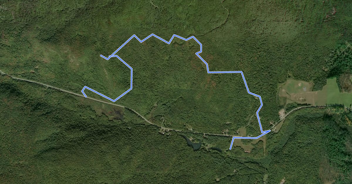 Маршрут Sentier de l'Estrie Zone Glen на спутниковом снимке