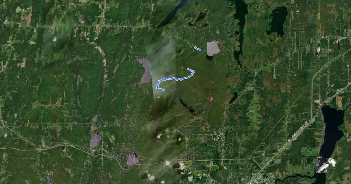Маршрут Sentier de l'Estrie, Zone Orford, Accès на спутниковом снимке