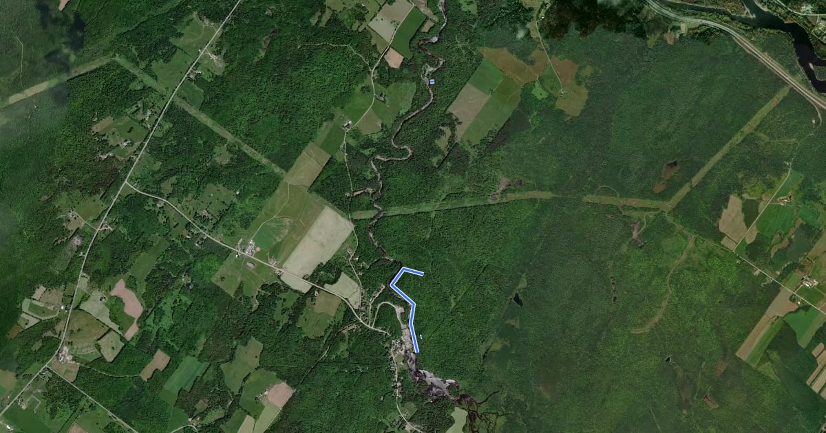 Маршрут Sentier de l'Estrie, Zone Richmond, Accès на спутниковом снимке