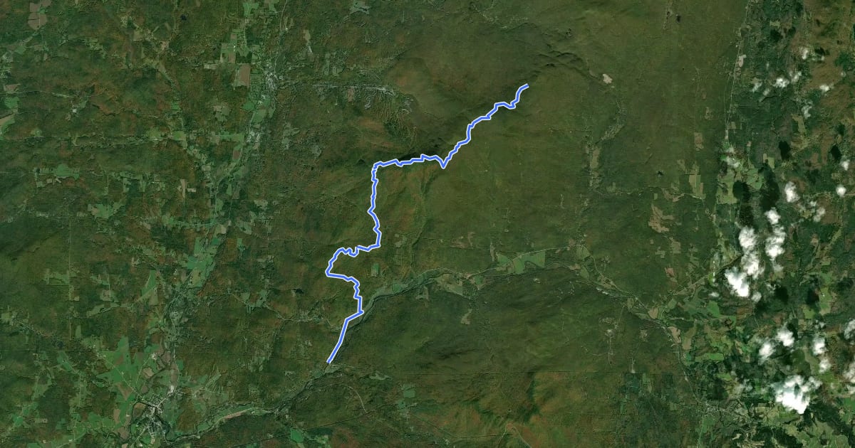 Маршрут Sentier de l'Estrie, Zone Sutton на спутниковом снимке