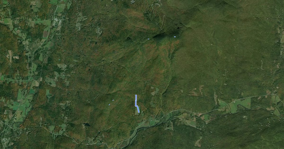 Маршрут Sentier de l'Estrie, Zone Sutton, Accès на спутниковом снимке