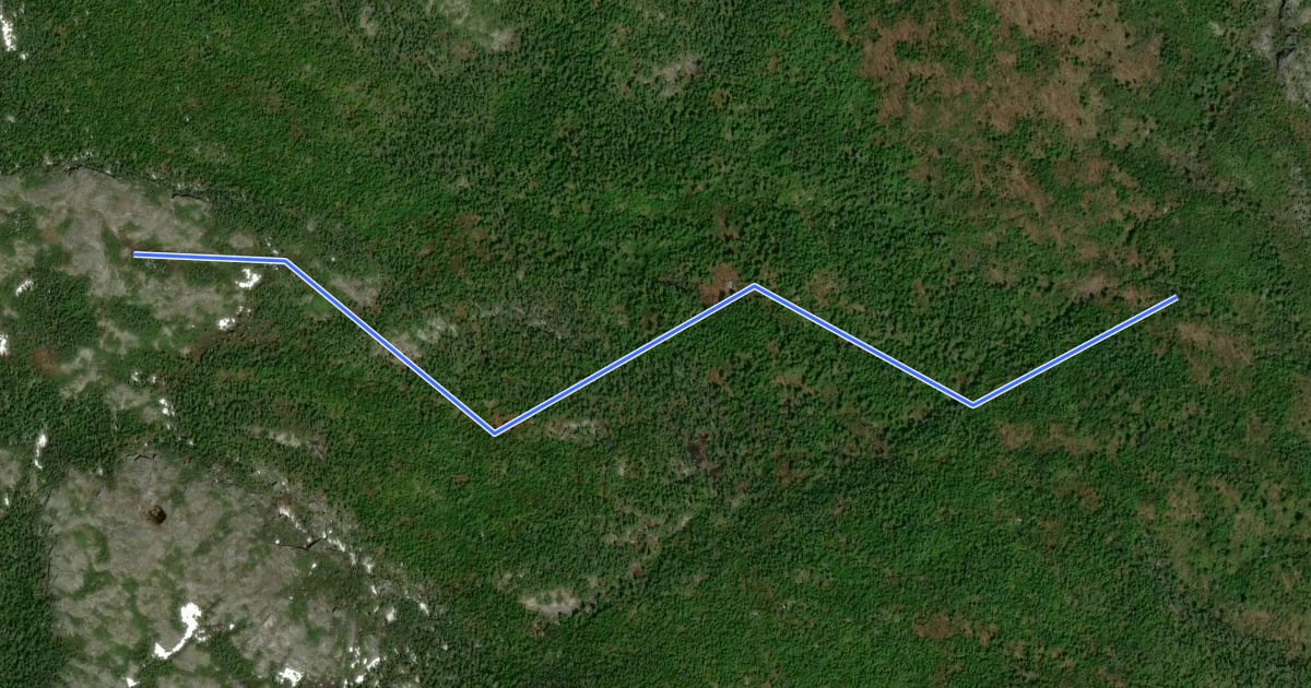 Маршрут Sentier de l'Expert на спутниковом снимке