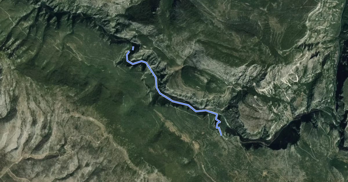 Маршрут Sentier de l'Imbut на спутниковом снимке