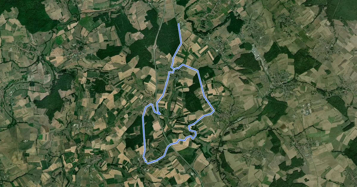 Маршрут Sentier de l'Isch на спутниковом снимке