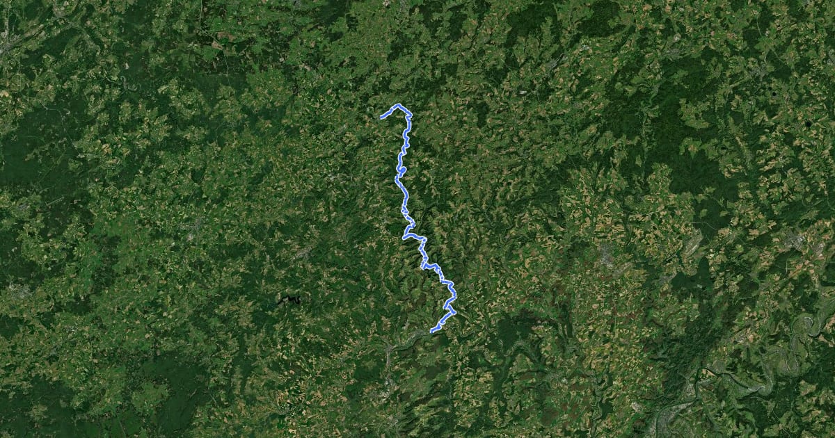 Маршрут Sentier de l'Our на спутниковом снимке