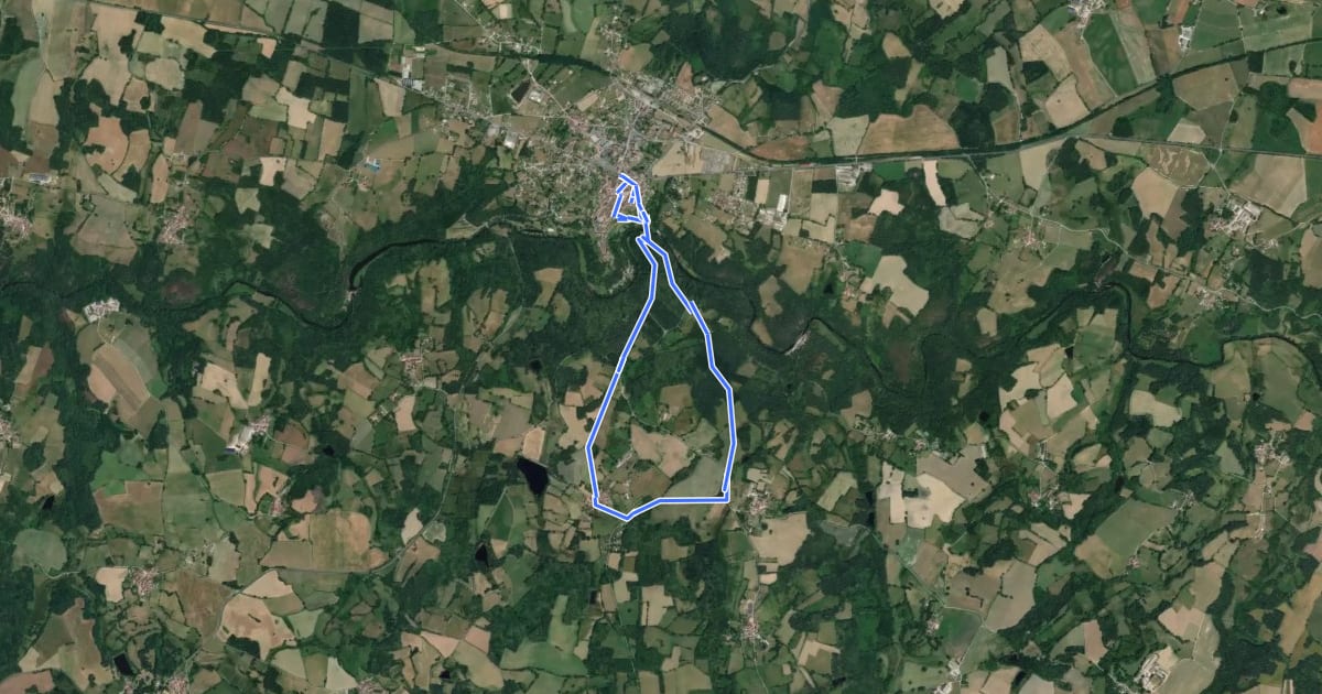 Маршрут sentier de Létrade на спутниковом снимке