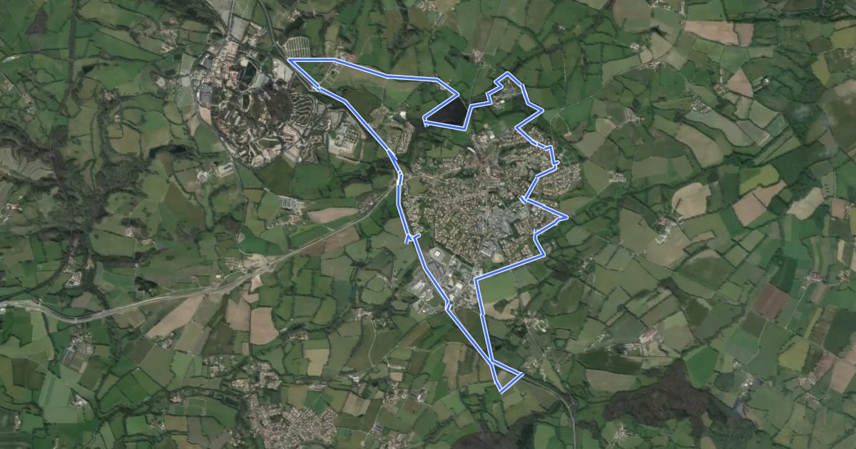 Маршрут Sentier de la Bridurière на спутниковом снимке