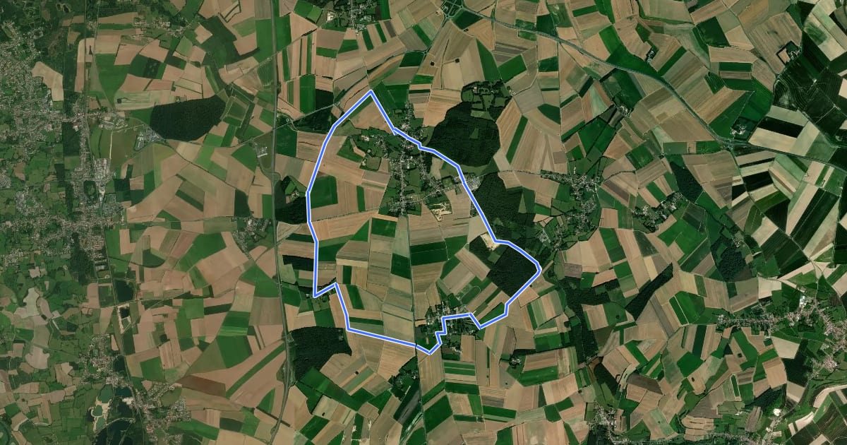 Маршрут Sentier de la Cognée на спутниковом снимке