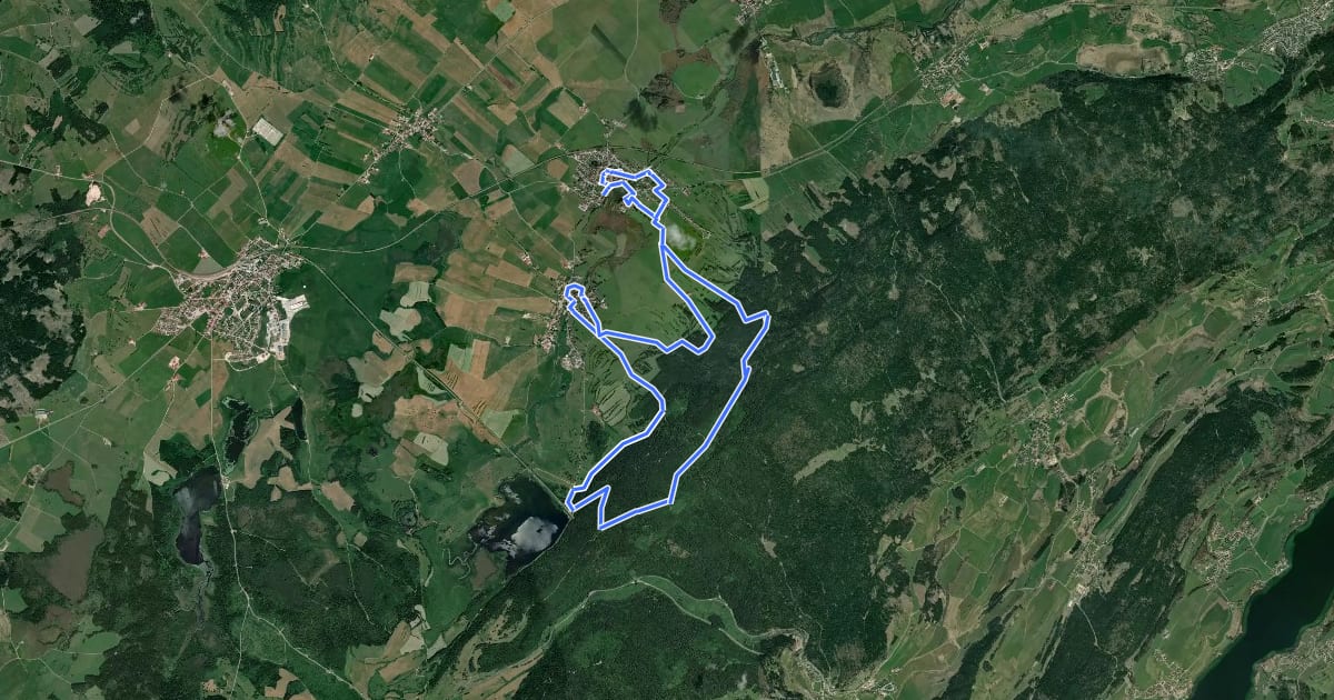 Маршрут Sentier de la Croix de la Bèche на спутниковом снимке
