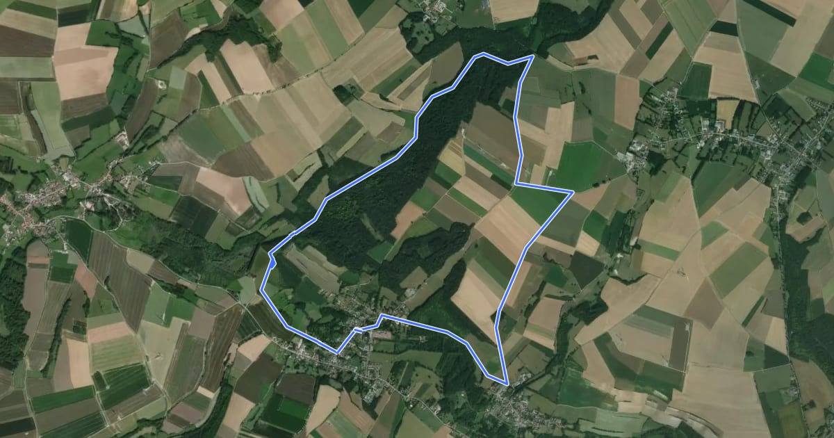 Маршрут Sentier de la Fontaine на спутниковом снимке