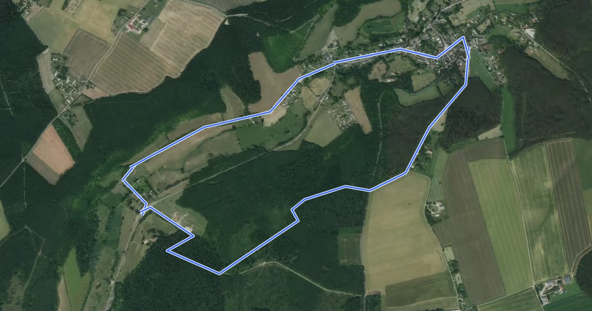 Маршрут Sentier de la Fontaineresse на спутниковом снимке
