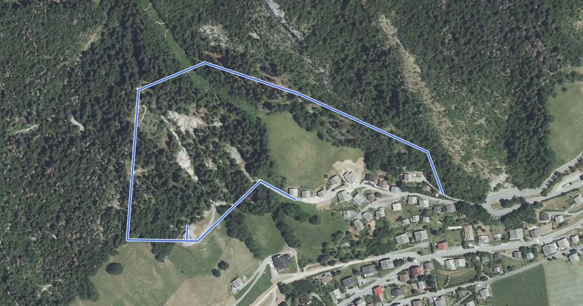 Маршрут Sentier de la Forêt на спутниковом снимке