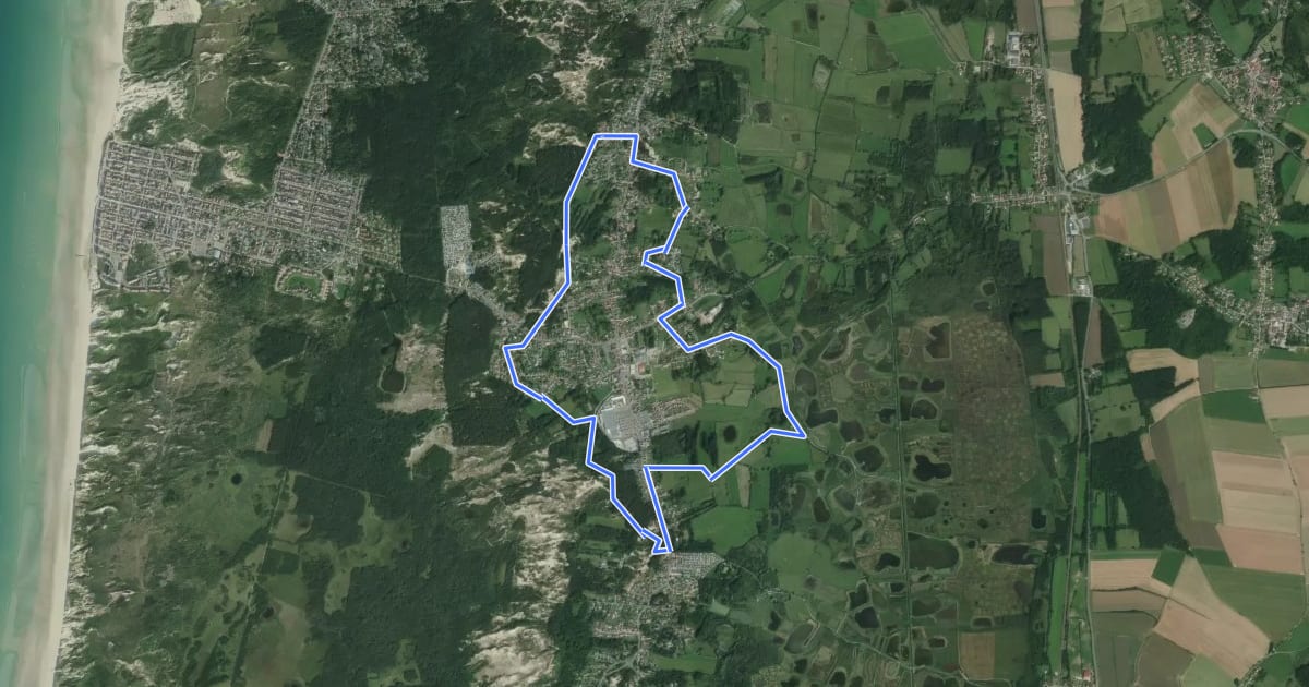 Маршрут Sentier de la Forêt на спутниковом снимке