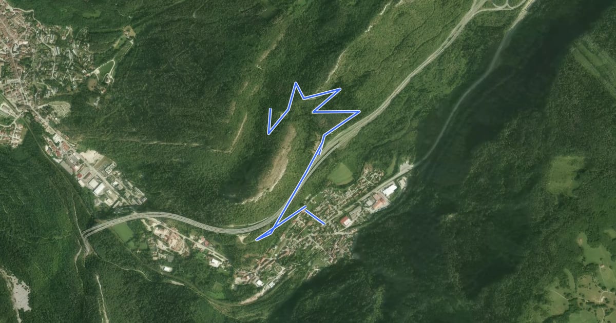 Маршрут Sentier de la Garde du Mont Cornet на спутниковом снимке