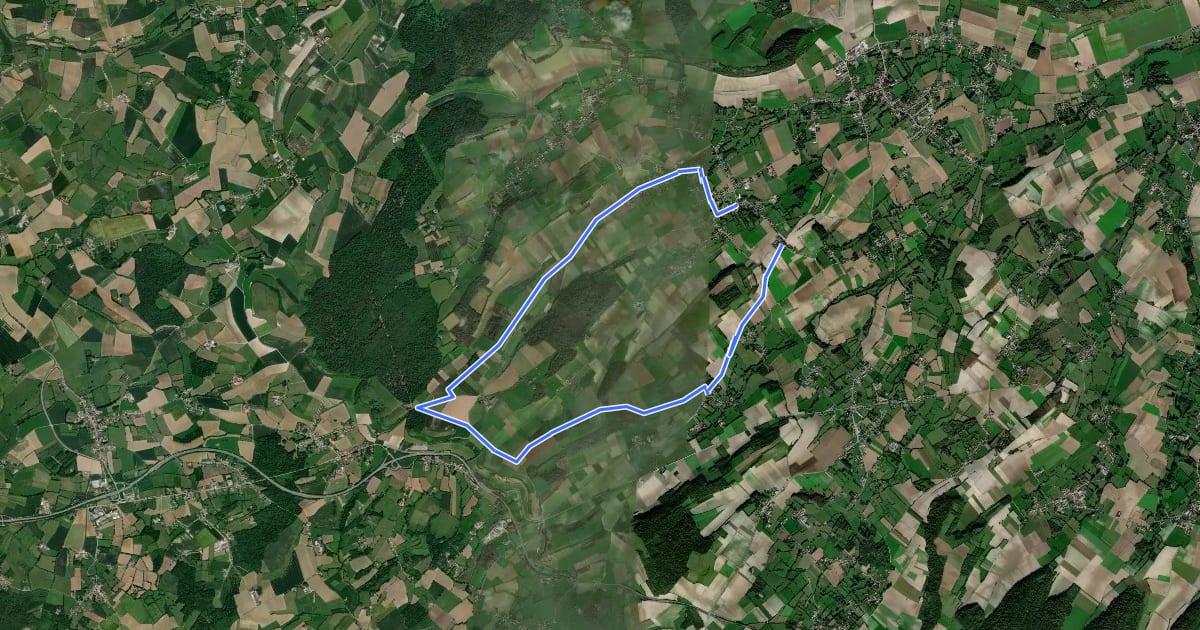 Маршрут Sentier de la Garenne на спутниковом снимке