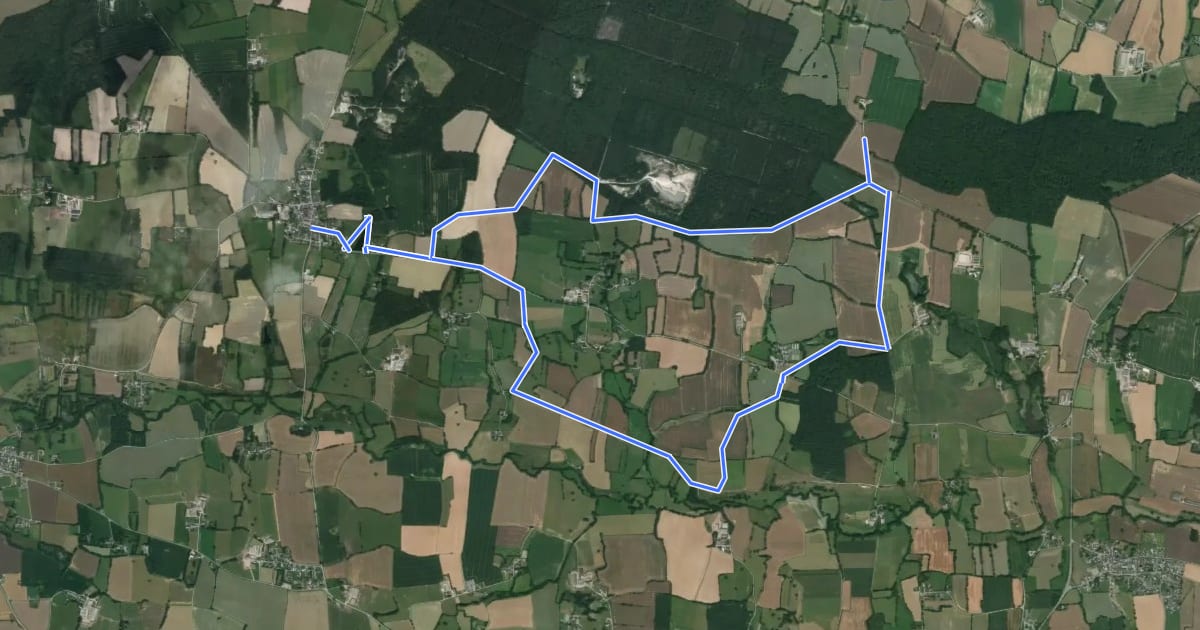 Маршрут Sentier de la Grée на спутниковом снимке
