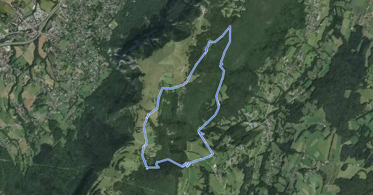Маршрут Sentier de la Joie на спутниковом снимке