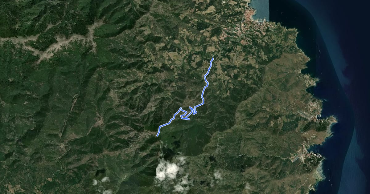 Маршрут Sentier de la Liberté на спутниковом снимке
