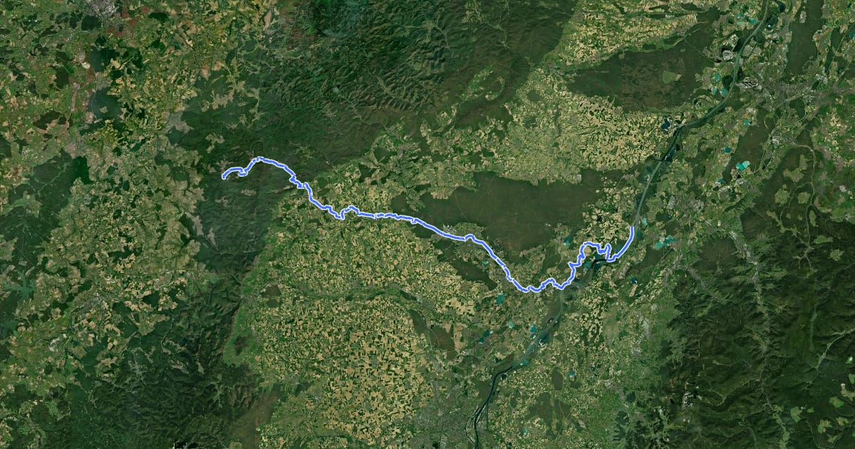 Маршрут Sentier de la Moder на спутниковом снимке