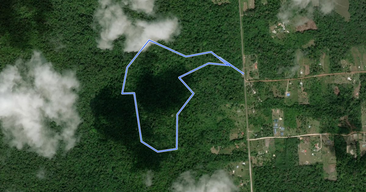 Маршрут Sentier de la Montagne des Singes на спутниковом снимке