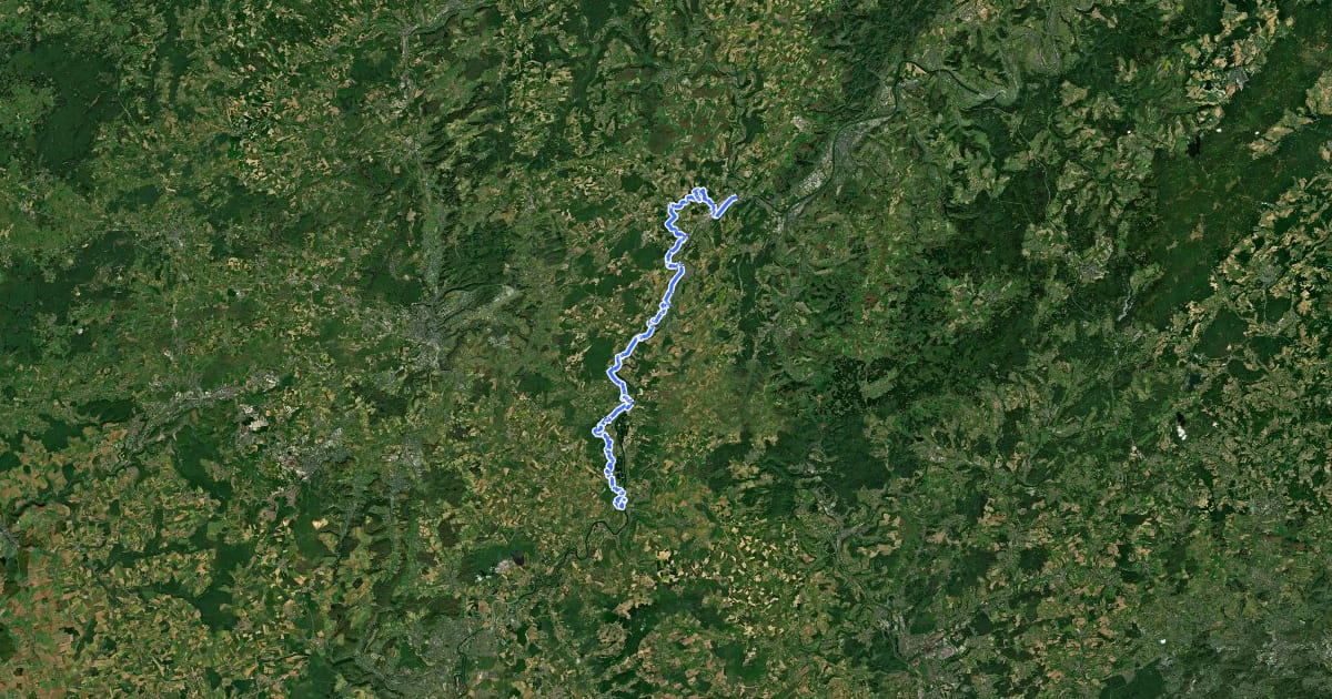 Маршрут Sentier de la Moselle на спутниковом снимке