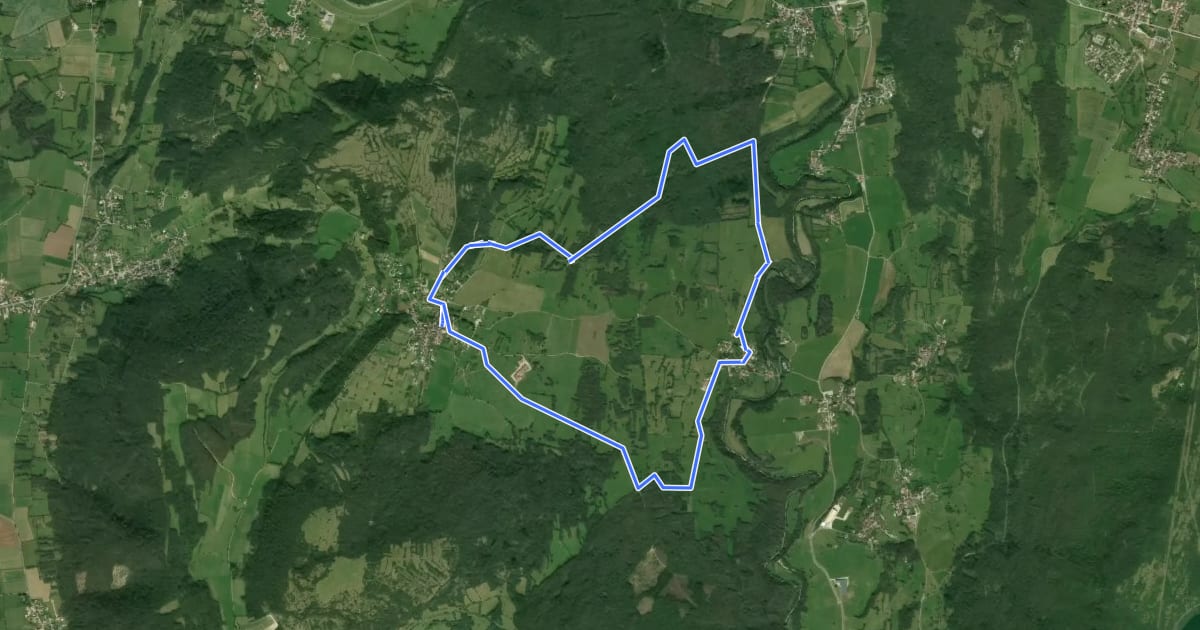 Маршрут Sentier de la Plaine на спутниковом снимке