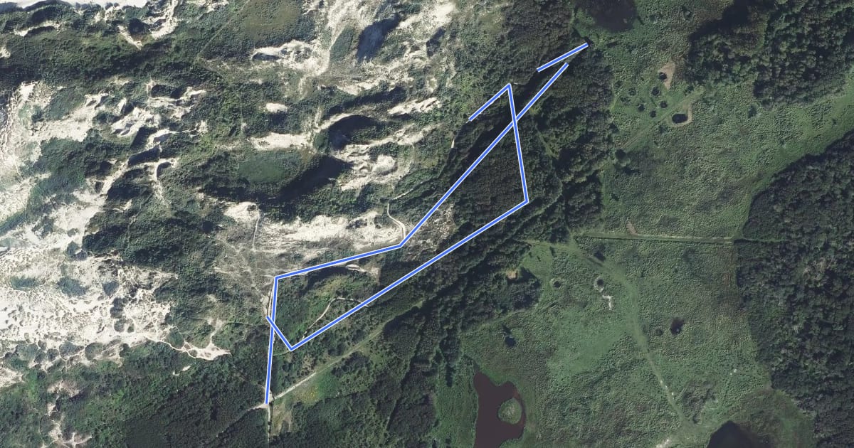 Маршрут Sentier de la plaine dunaire на спутниковом снимке