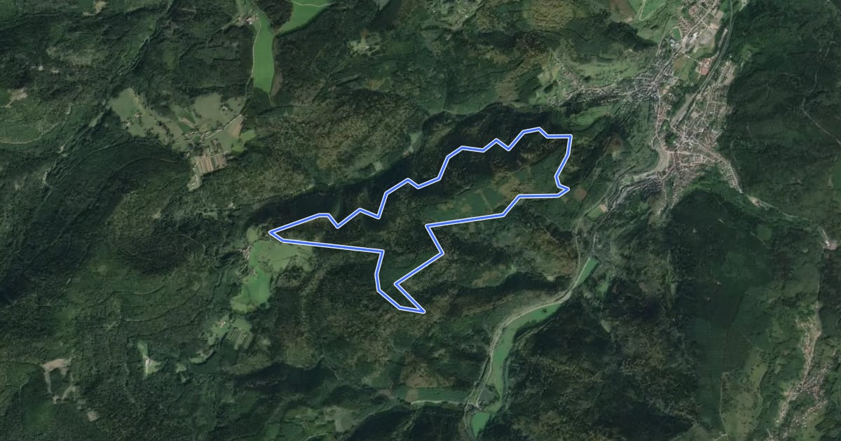 Маршрут Sentier de la Poésie на спутниковом снимке