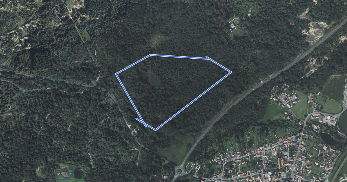 Маршрут Sentier de la Pomme d'Or на спутниковом снимке