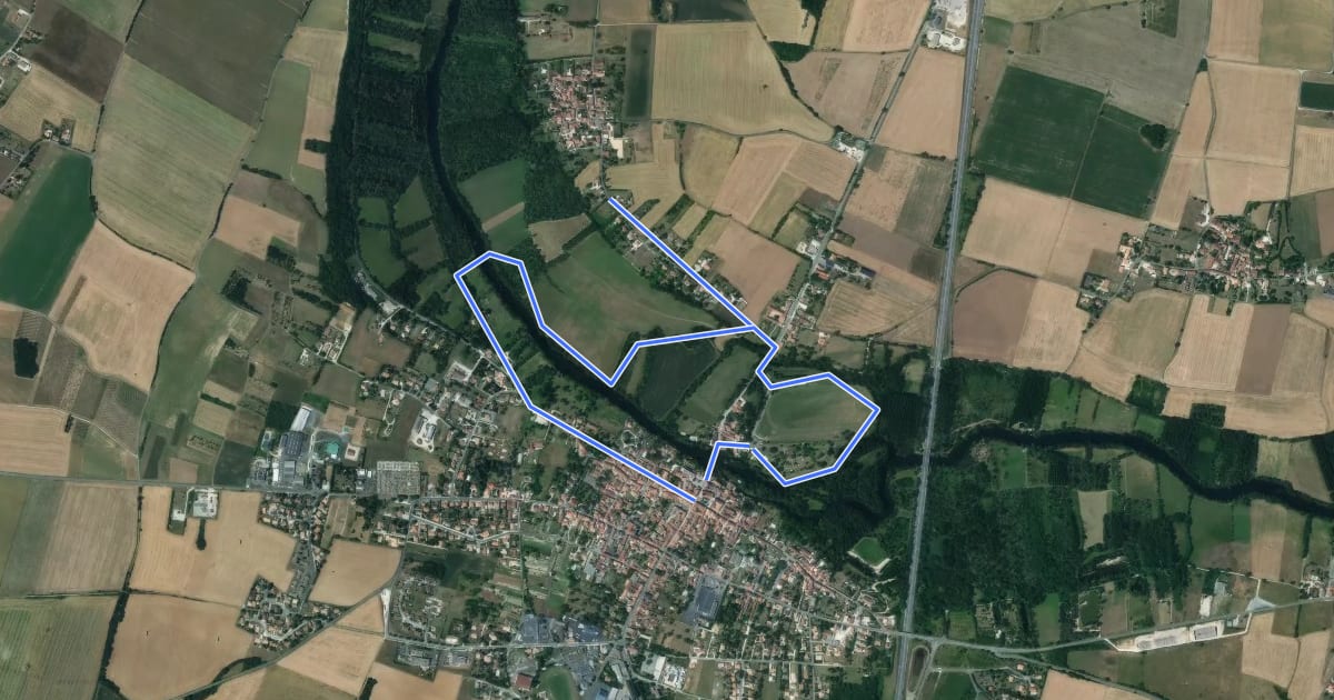 Маршрут Sentier de la Prairie de Goué на спутниковом снимке