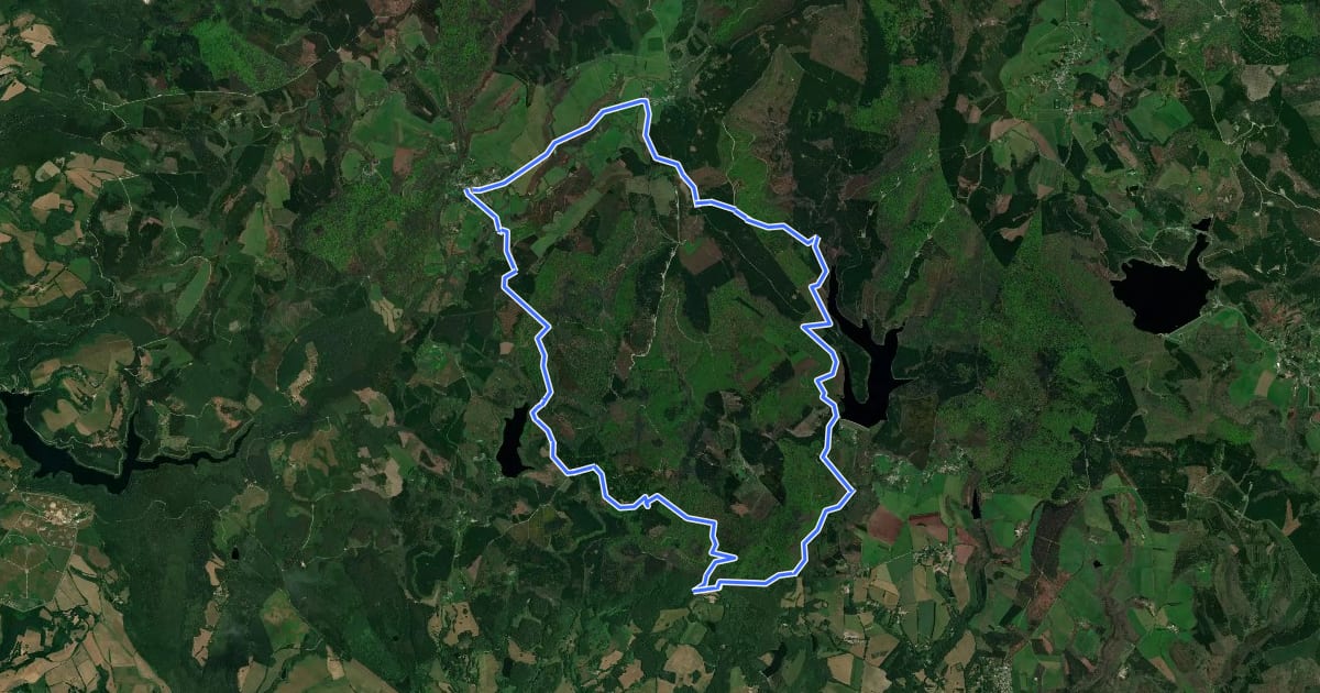 Маршрут sentier de la prise d'Alzeau на спутниковом снимке